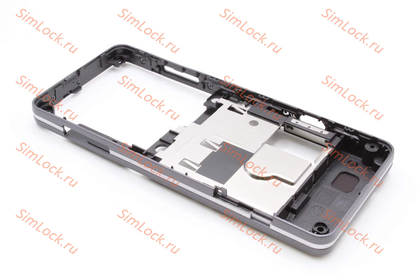 Sony Ericsson C510 - средняя часть корпуса - шасси (цвет - silver for black), оригинал