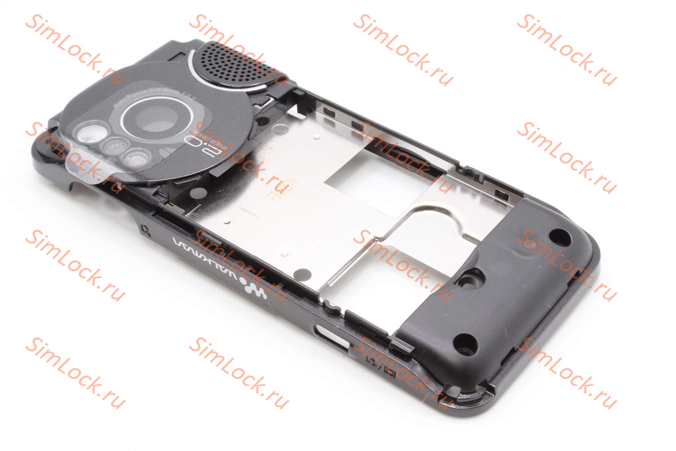 Sony Ericsson W610i - задняя часть корпуса корпуса - шасси (цвет - black silver), оригинал