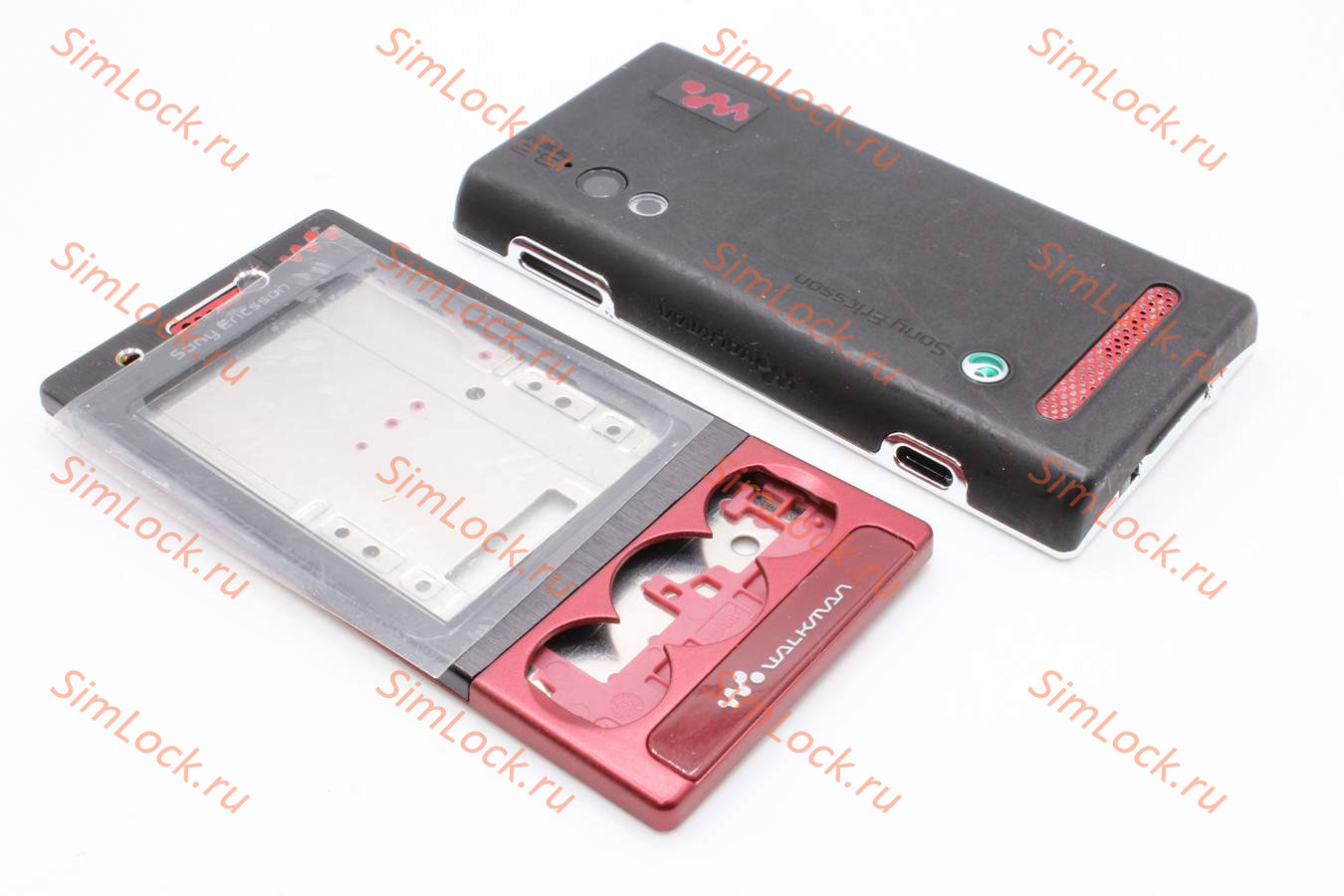 Sony Ericsson W705 - корпус, цвет черный+розовый