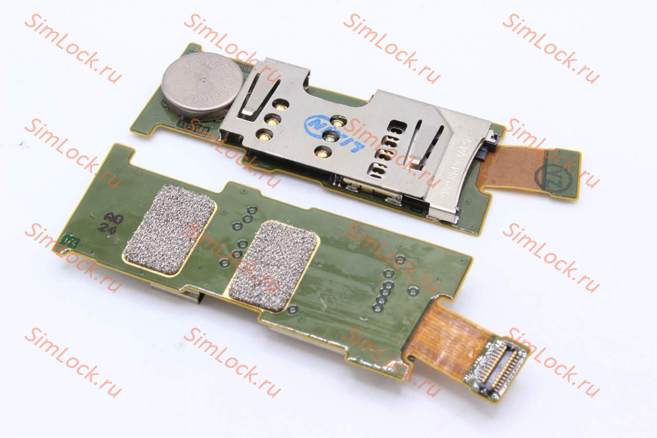 Nokia E52 - платка со шлейфом считывателя SIM карты