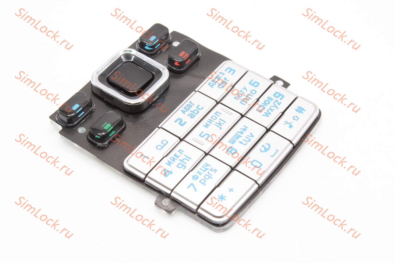 Nokia 6300 - клавиатура, цвет серый, синий текст