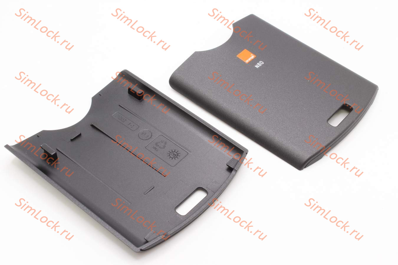 Nokia N80 - задняя панель, BLACK, with Orange logotipe, оригинал