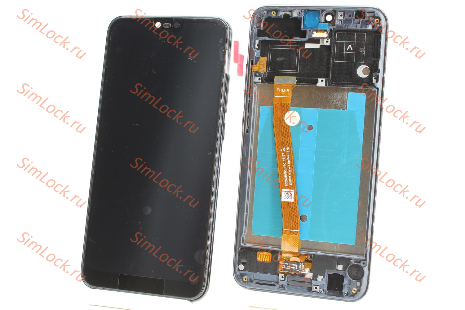 Дисплей Honor 10 (COL-L29), с сенсором отпечатка пальца, в черной рамке, К-1