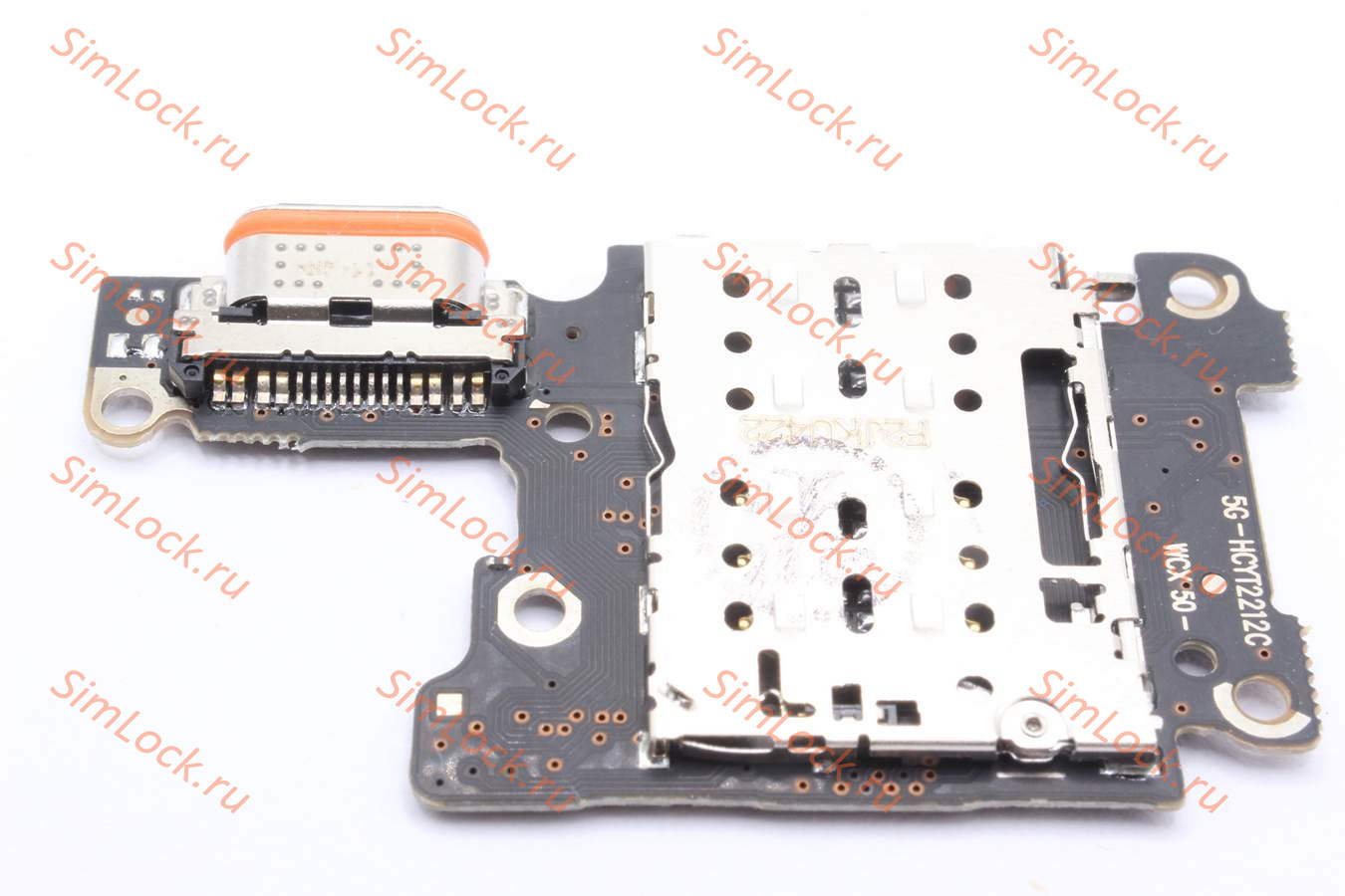 Нижняя плата (шлейф) Vivo X50, с разъемом зарядки и считывателем SIM, К-4