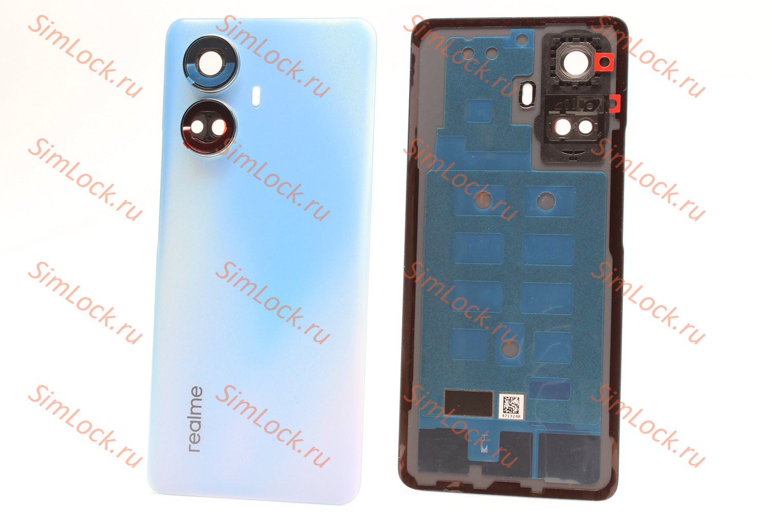 Задняя крышка Realme 10 Pro+ Plus 5G (RMX3686), голубой, К-1