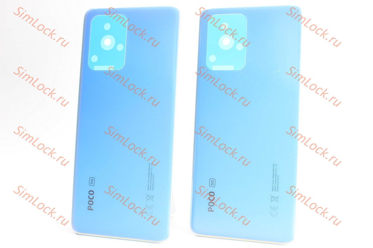 Задняя крышка Xiaomi Poco X4 GT (22041216G), синий, К-1