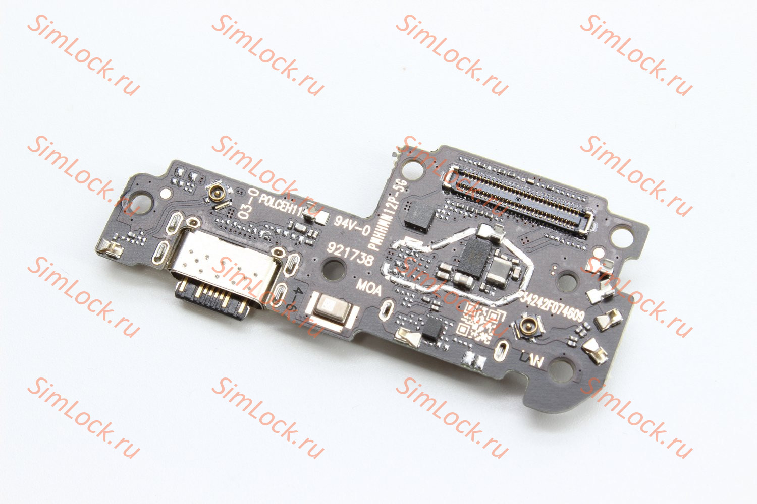 Нижняя плата (шлейф) Xiaomi Poco X5 Pro 5G, Redmi Note 12 Pro 5G, с разъемом зарядки и считывателем SIM (22101320G 22101316C), К-2