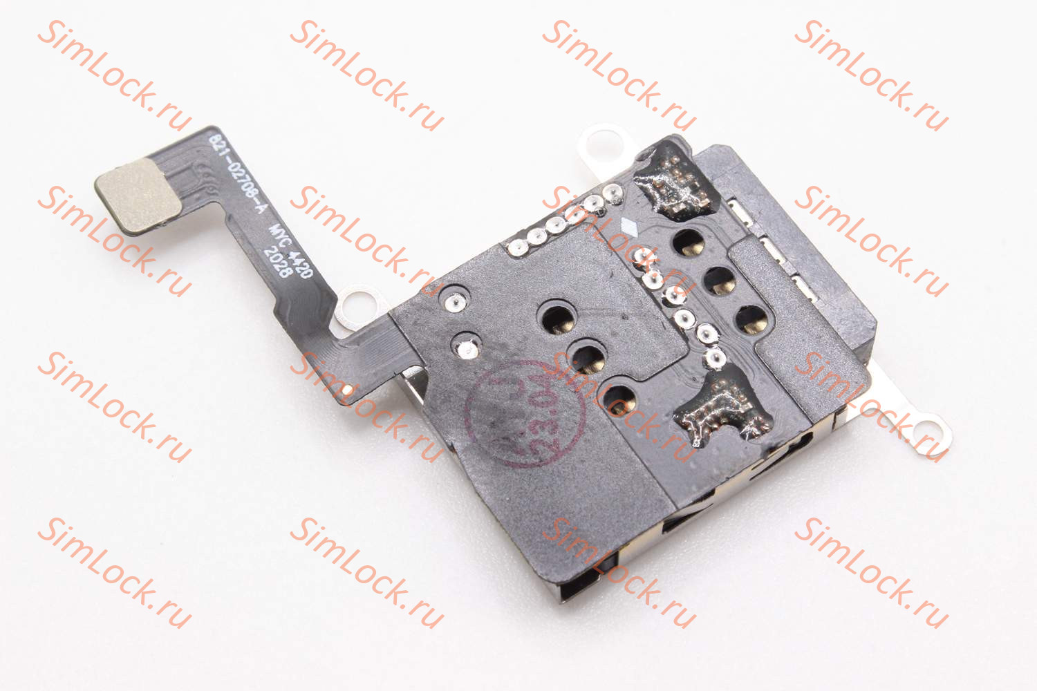 Шлейф iPhone 12 Pro Max со считывателем SIM, 100% IC, К-1