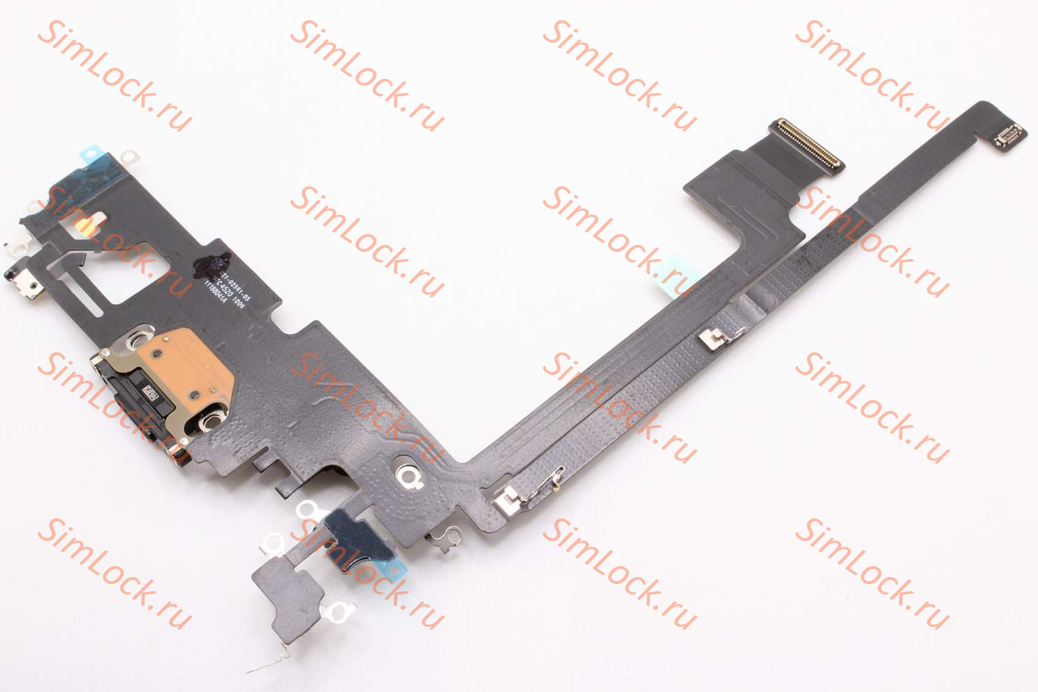 Шлейф iPhone 12 Pro Max с разъемом зарядки, 100% IC, черный, К-1