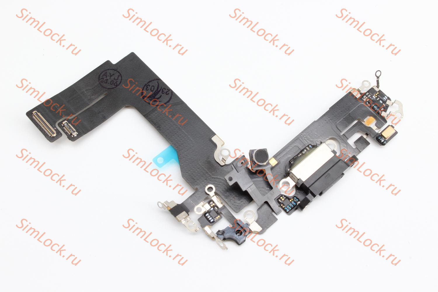 Шлейф iPhone 13 mini с разъемом зарядки, 100% IC, черный, К-1