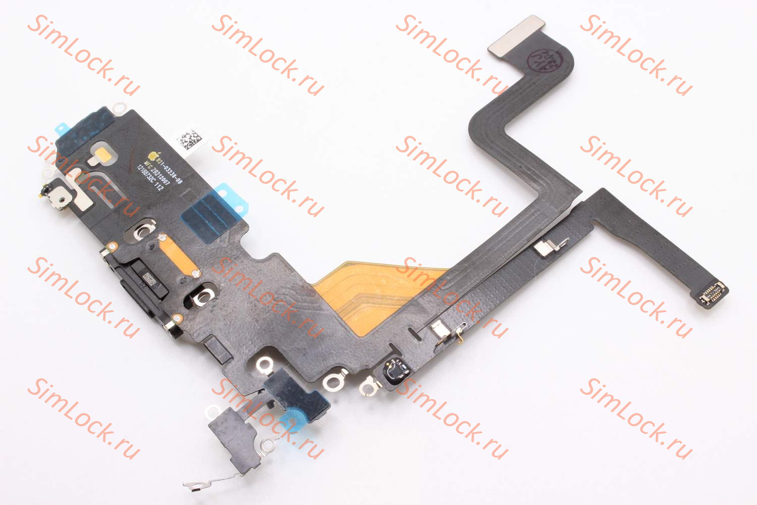 Шлейф iPhone 13 Pro с разъемом зарядки, 100% IC, черный, К-1