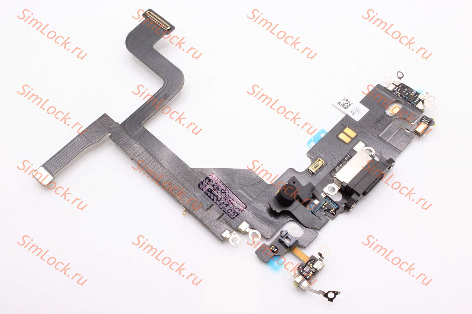 Шлейф iPhone 13 Pro с разъемом зарядки, 100% IC, черный, К-1