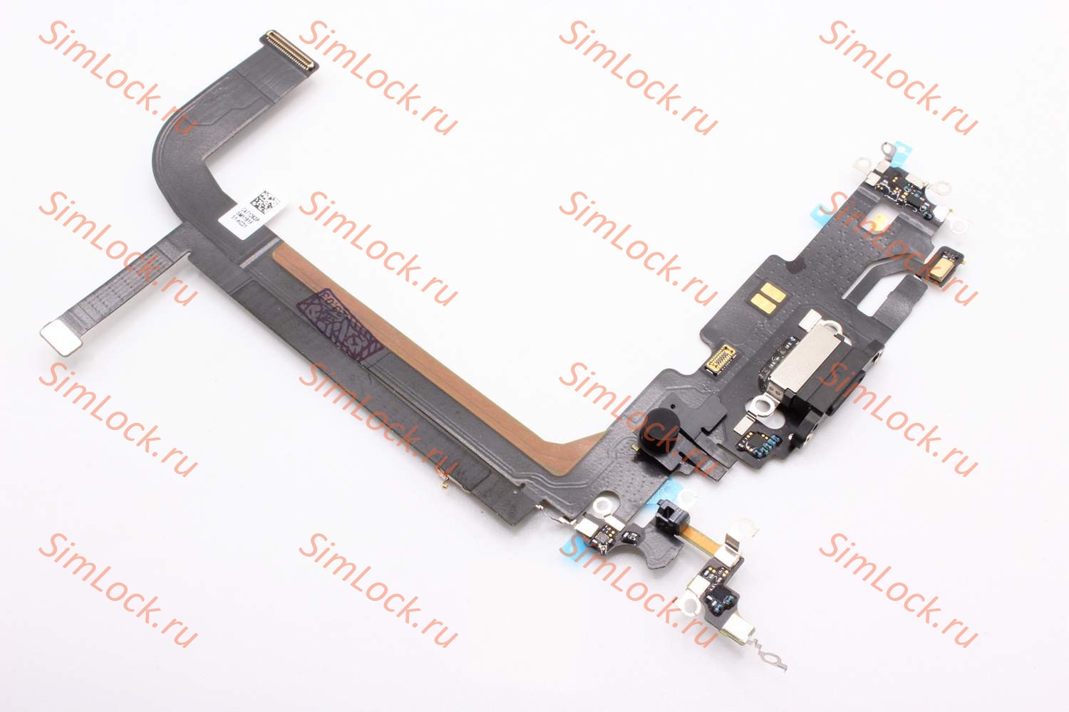 Шлейф iPhone 13 Pro Max с разъемом зарядки, 100% IC, черный, К-1