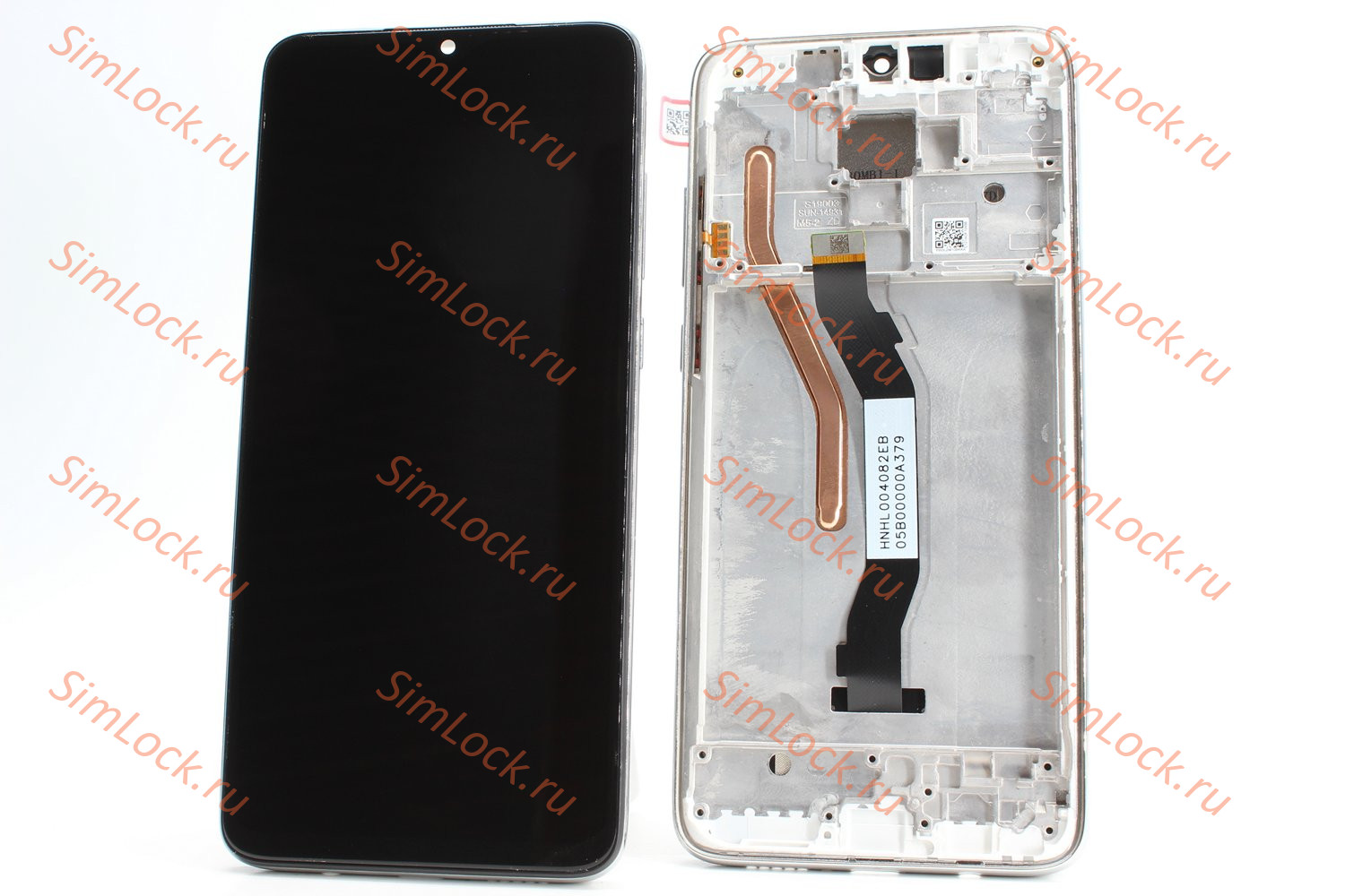 Дисплей Xiaomi Redmi Note 8 Pro, в белой рамке (серебро), матрица оригинал, К-1