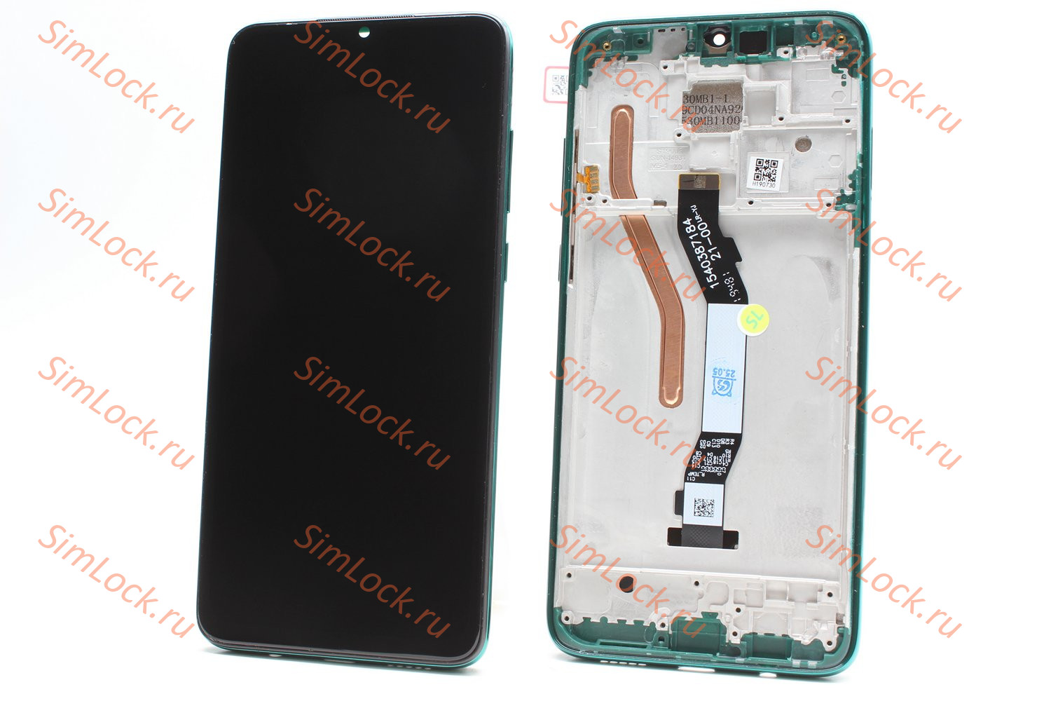 Дисплей Xiaomi Redmi Note 8 Pro, в зеленой рамке, матрица оригинал, К-1