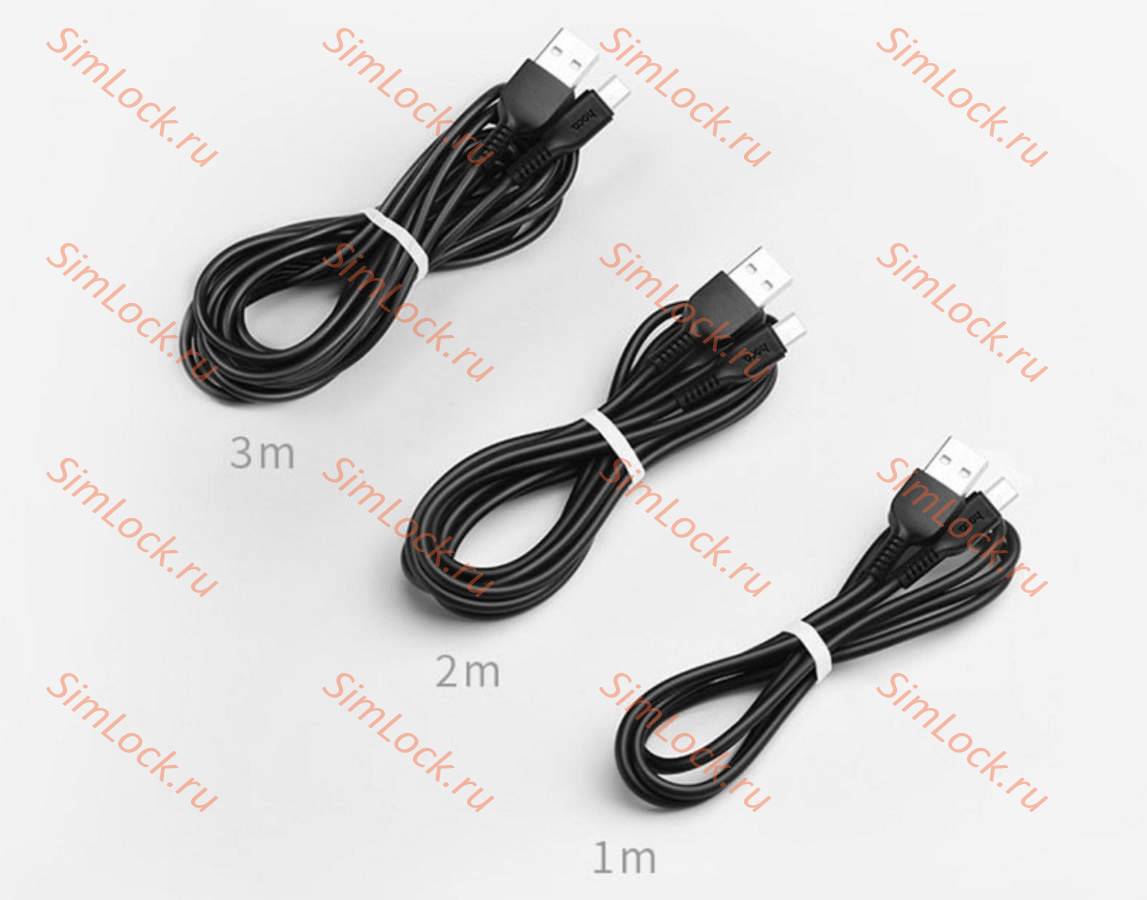 Кабель USB - micro USB HOCO X20, 200см, черный