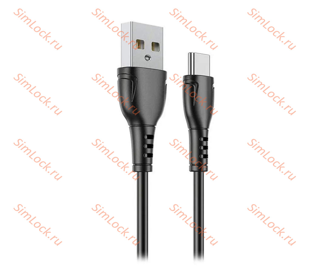 Кабель USB - Type-C Axtel AX51, 2.4A, 100см, черный