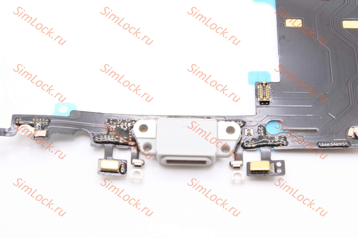 Шлейф iPhone 8+ Plus с разъемом зарядки, белый, К-3