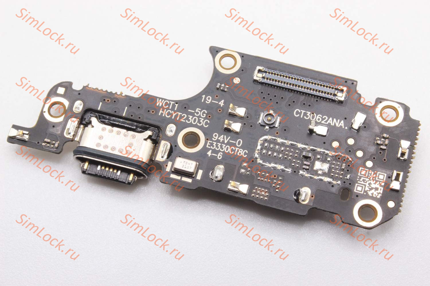 Нижняя плата (шлейф) Vivo T1 5G China (не подходит для европейской версии), с разъемом зарядки и считывателем SIM, К-3