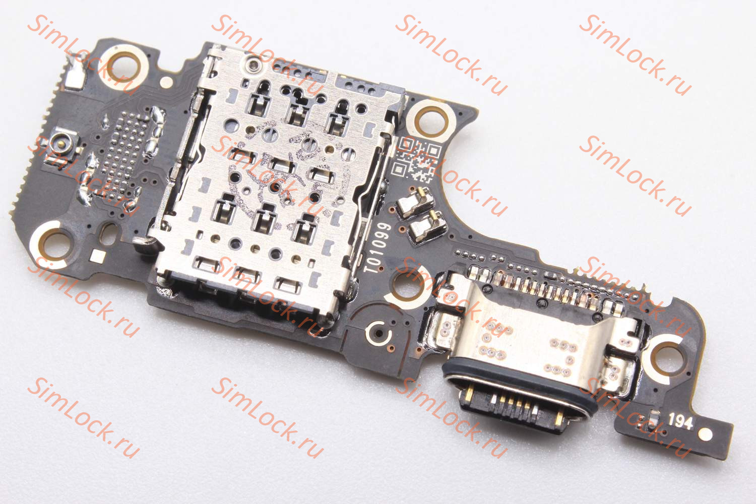 Нижняя плата (шлейф) Vivo T1 5G China (не подходит для европейской версии), с разъемом зарядки и считывателем SIM, К-3