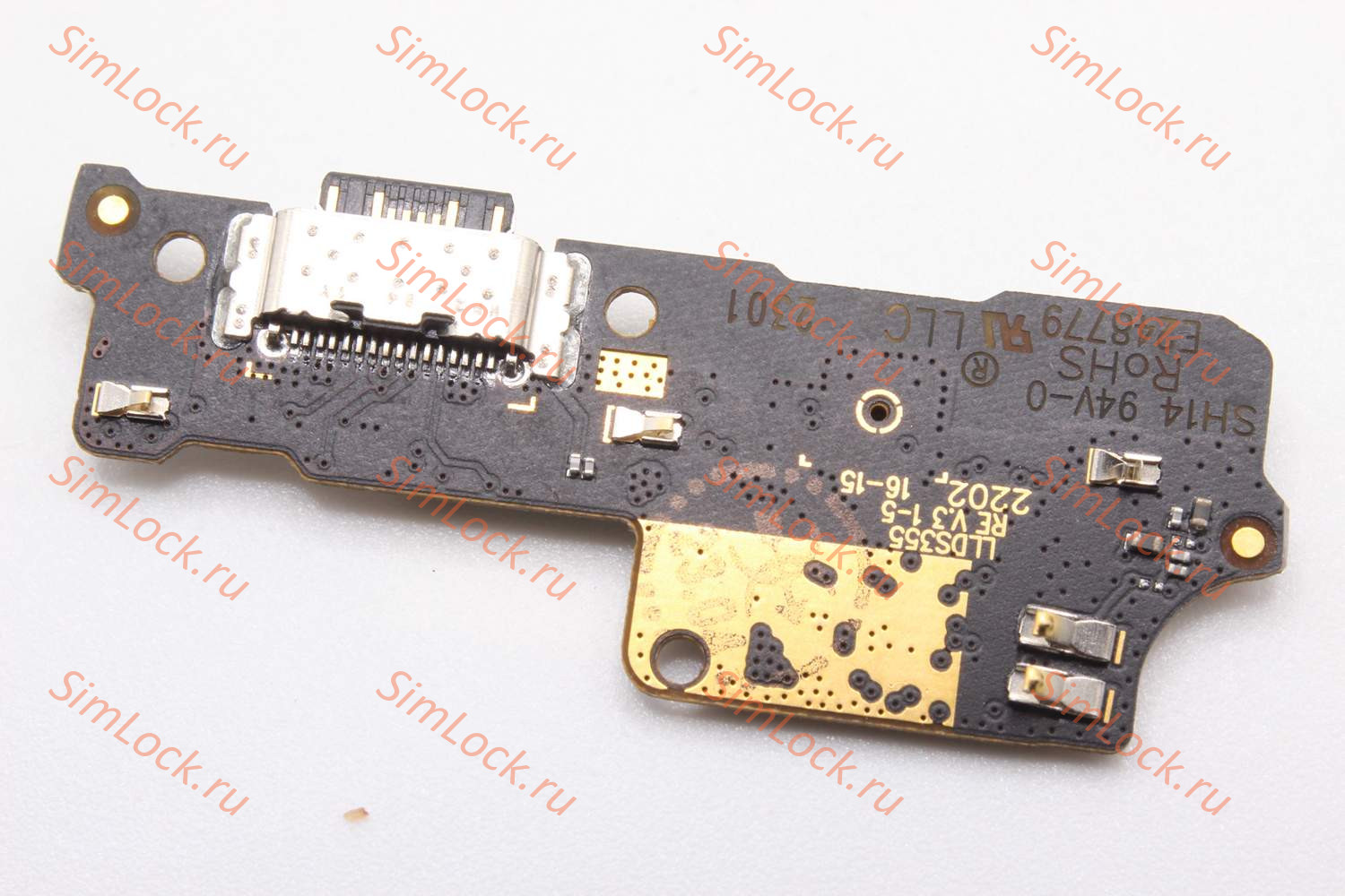 Нижняя плата (шлейф) Xiaomi Redmi 10C, Poco C40, с разъемом зарядки (220333QNY 220333QPG), К-3