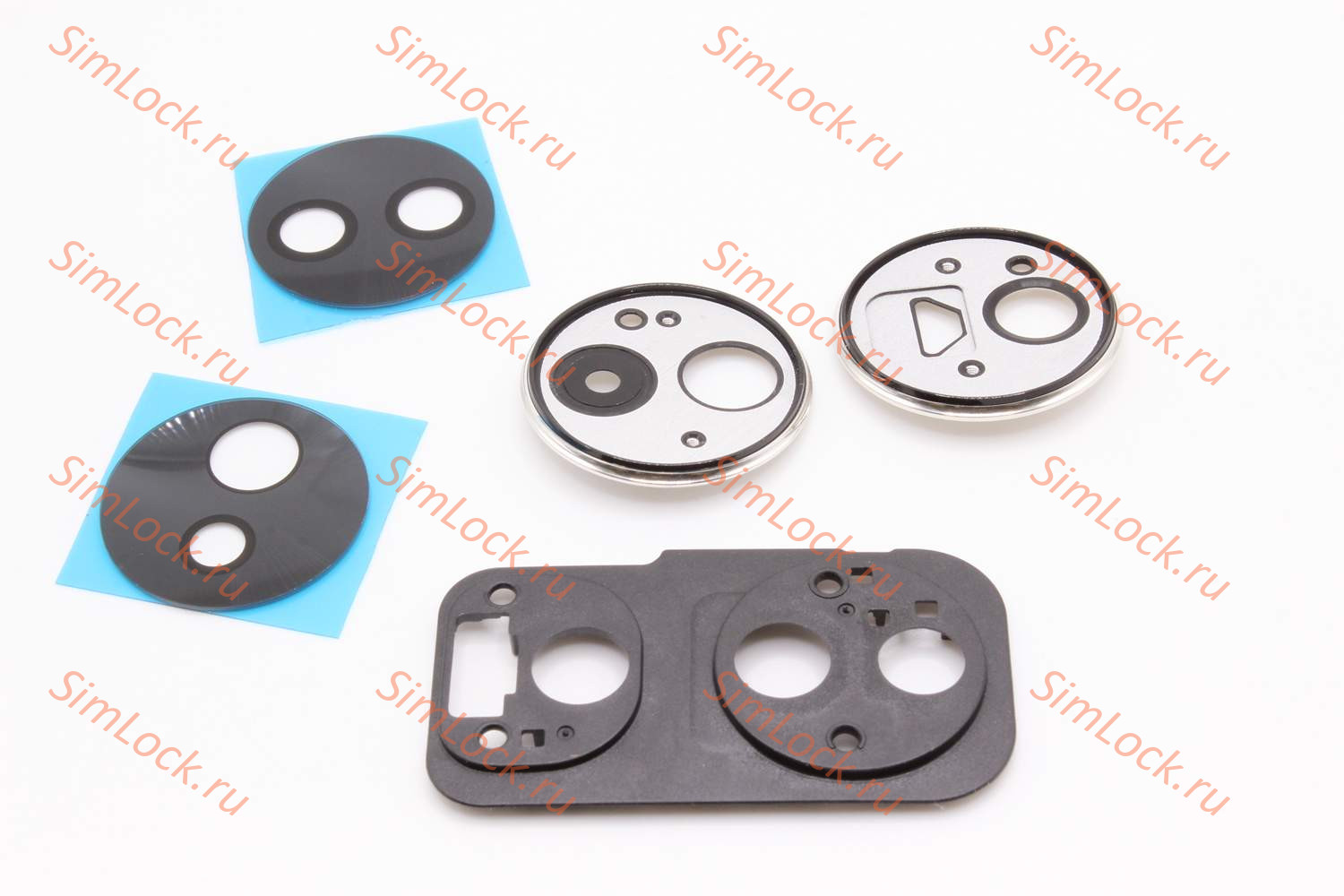 Стекло камеры Honor 70 (FNE-NX9) с серебристой рамкой