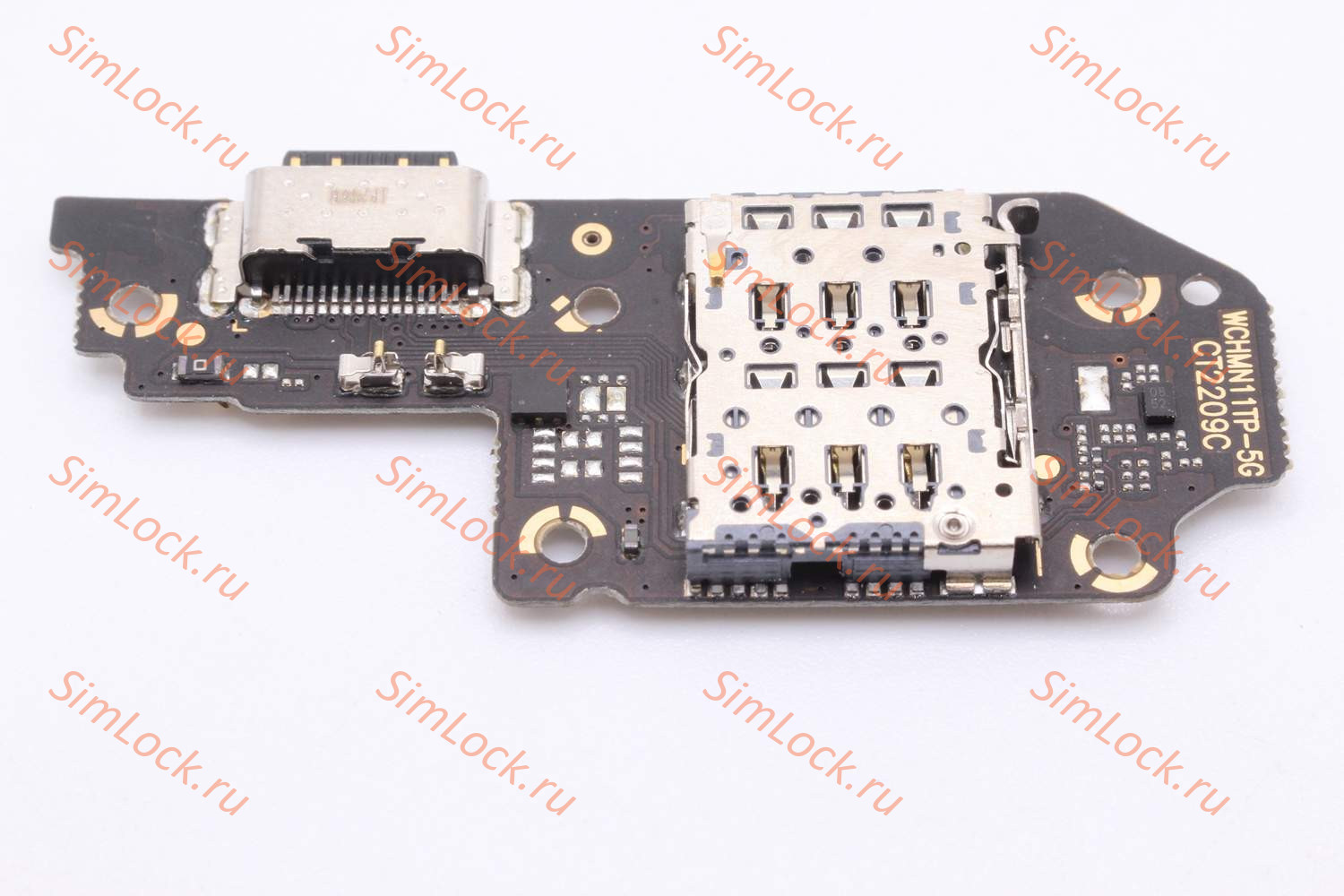 Нижняя плата (шлейф) Xiaomi Poco X4 GT (22041216G), с разъемом зарядки и считывателем SIM, К-3