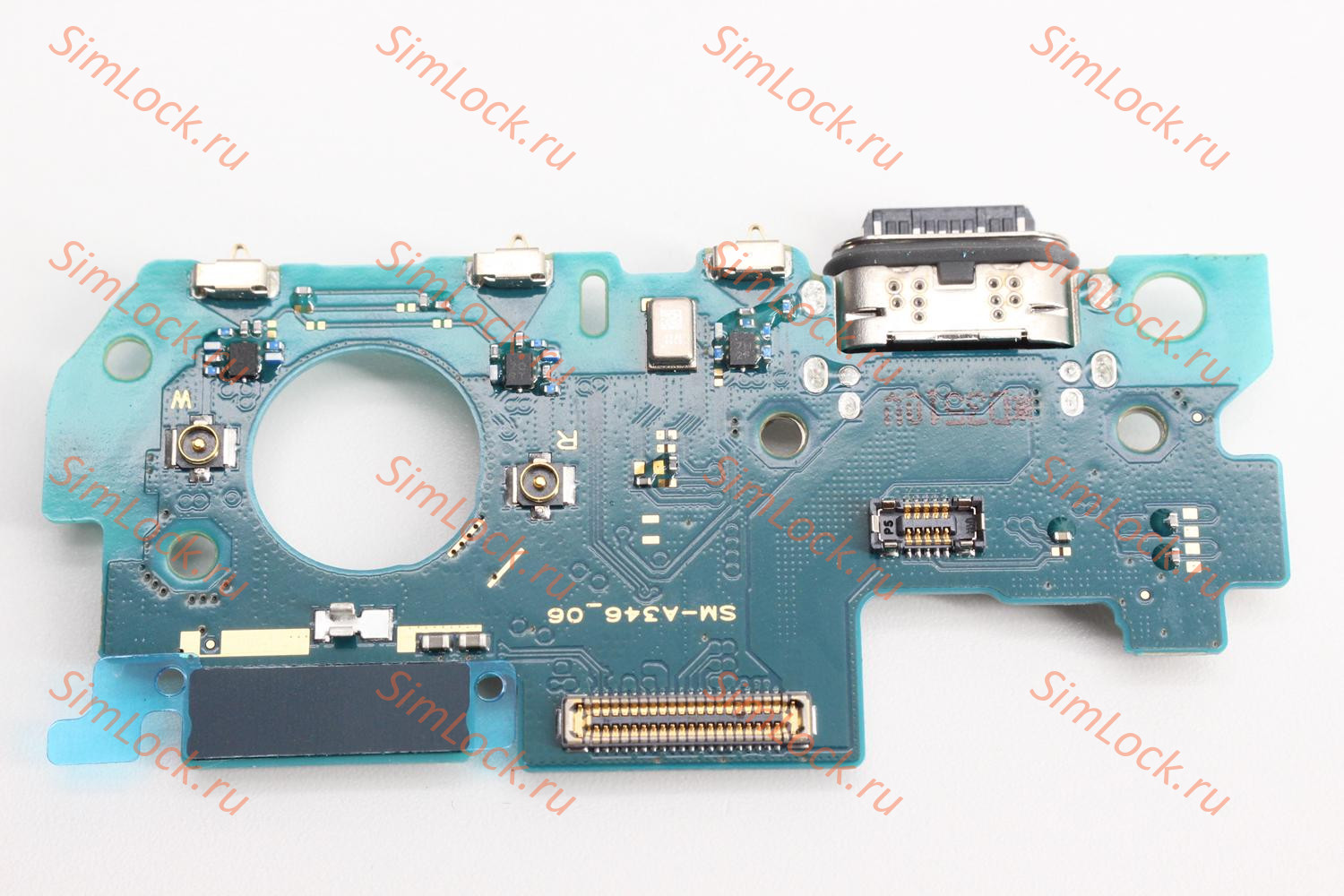 Нижняя плата (шлейф) Samsung A346B Galaxy A34 5G с разъемом зарядки, К-1