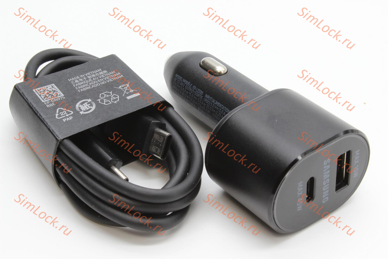 АЗУ Samsung EP-L5300 A+C 45W+15W + кабель Type-C - Type-C, оригинал
