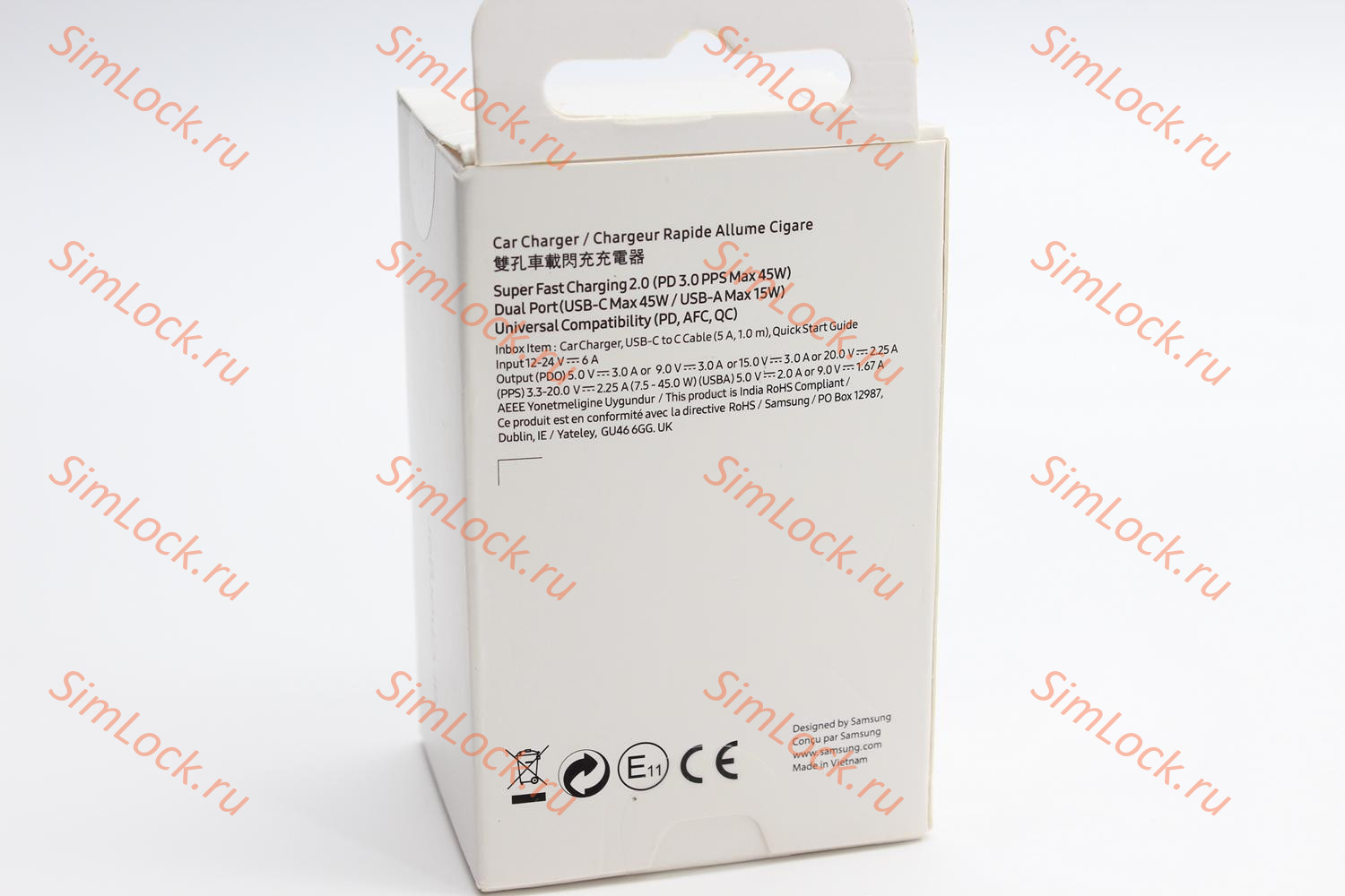 АЗУ Samsung EP-L5300 A+C 45W+15W + кабель Type-C - Type-C, оригинал