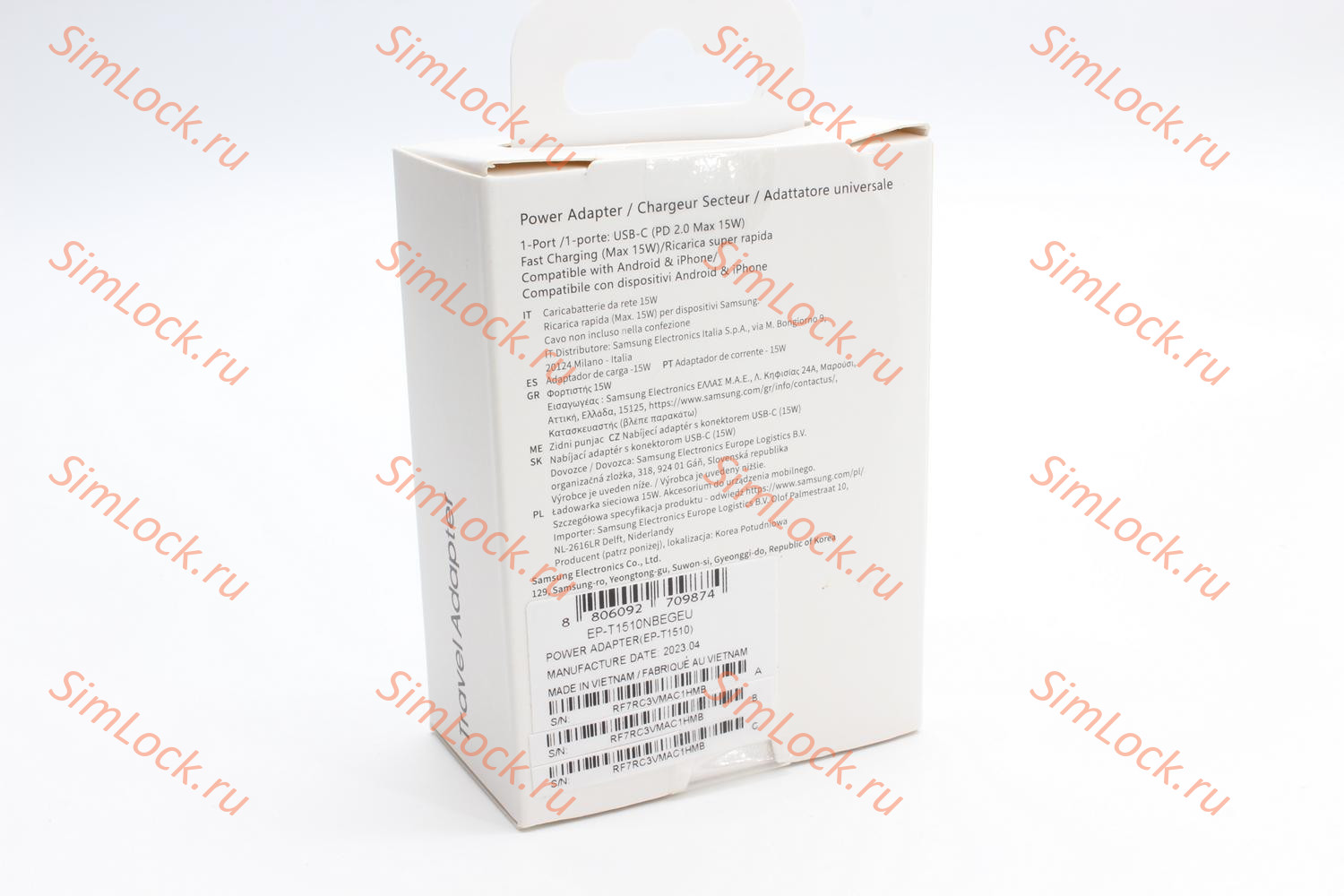 СЗУ Samsung EP-T1510 15W + кабель EP-DN970 Type-C - Type-C, черное, оригинал