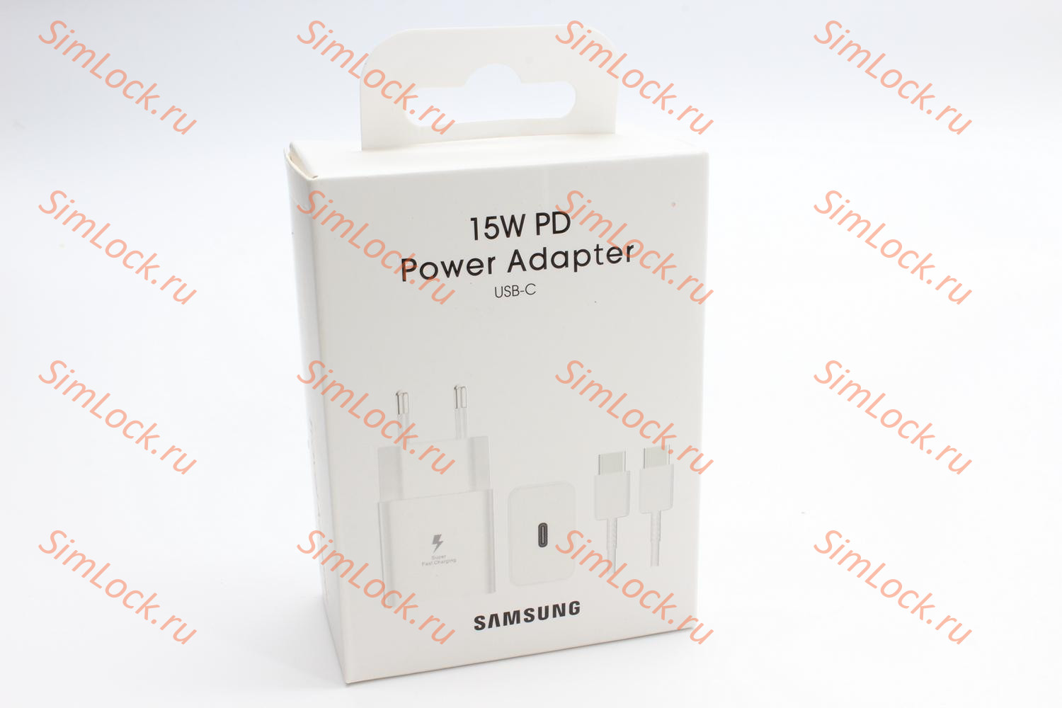 СЗУ Samsung EP-T1510 15W + кабель EP-DN970 Type-C - Type-C, белое, оригинал