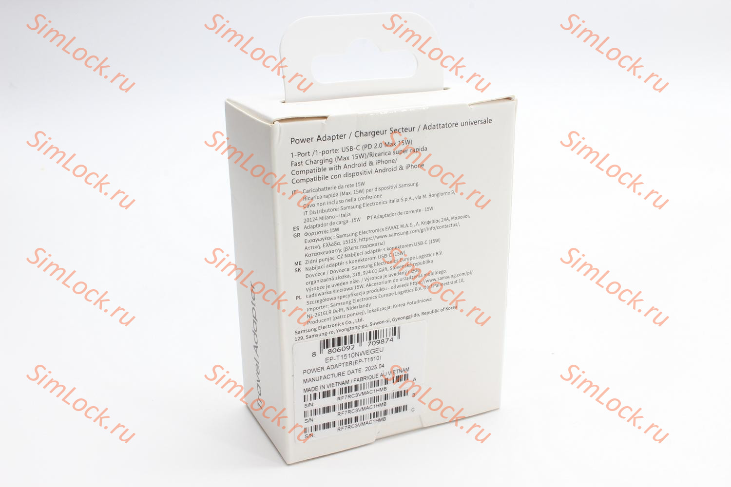 СЗУ Samsung EP-T1510 15W + кабель EP-DN970 Type-C - Type-C, белое, оригинал