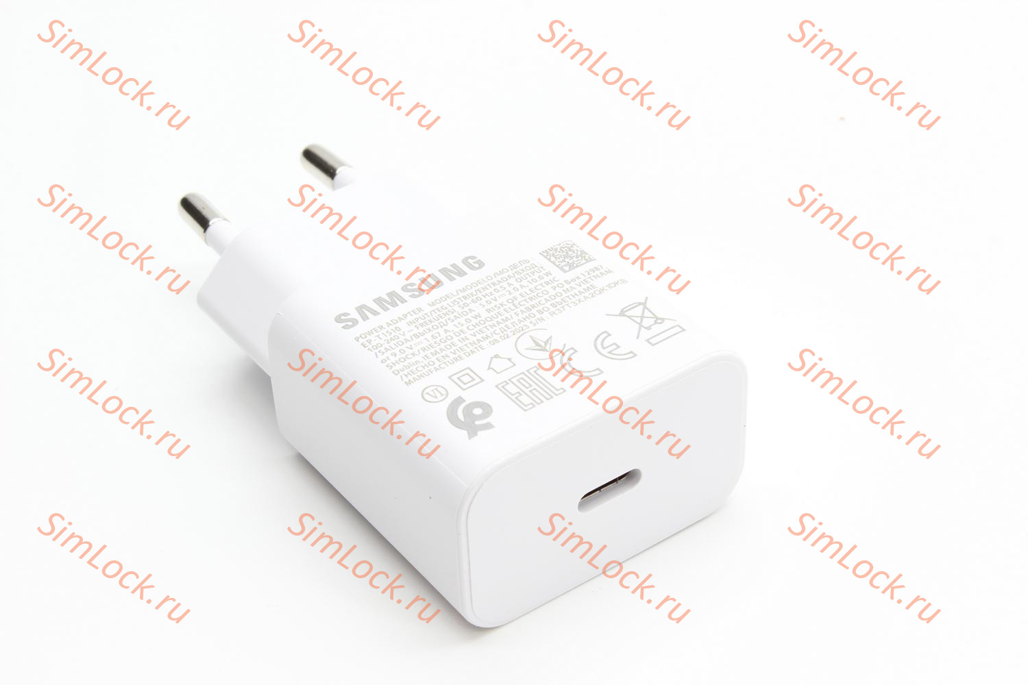 СЗУ Samsung EP-T1510 15W + кабель EP-DN970 Type-C - Type-C, белое, оригинал