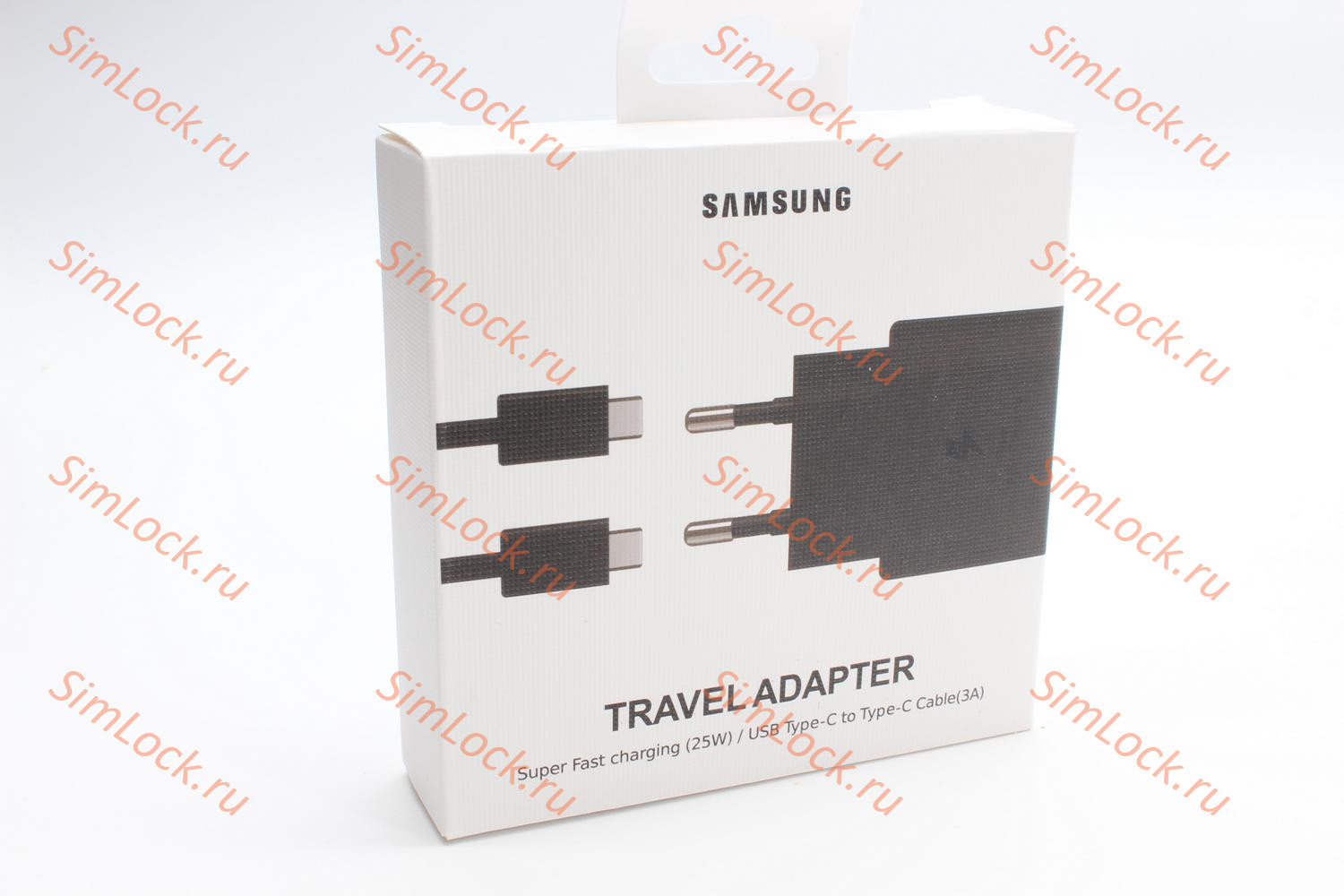 СЗУ Samsung EP-TA800 25W + кабель EP-DN970 Type-C - Type-C, черное, оригинал