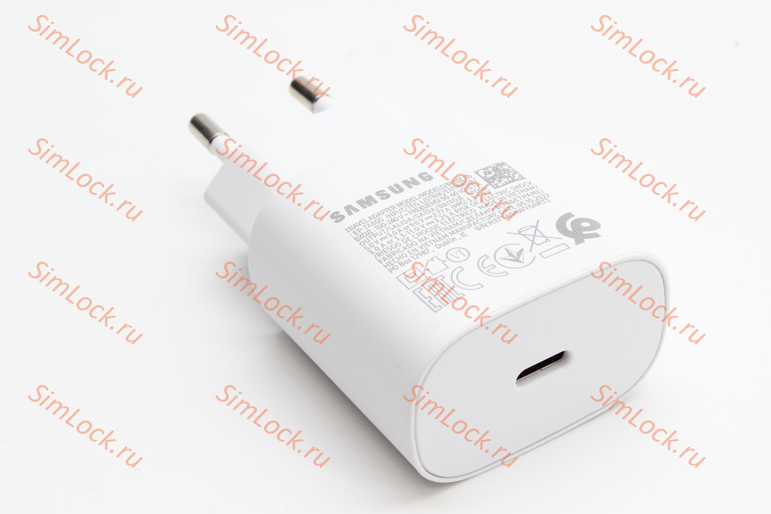 СЗУ Samsung EP-TA800 25W + кабель EP-DN970 Type-C - Type-C, белое, оригинал