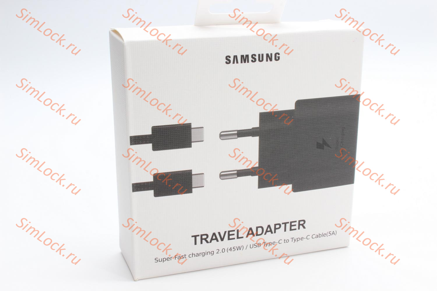 СЗУ Samsung EP-TA845 45W + кабель EP-DN975 Type-C - Type-C, черное, оригинал