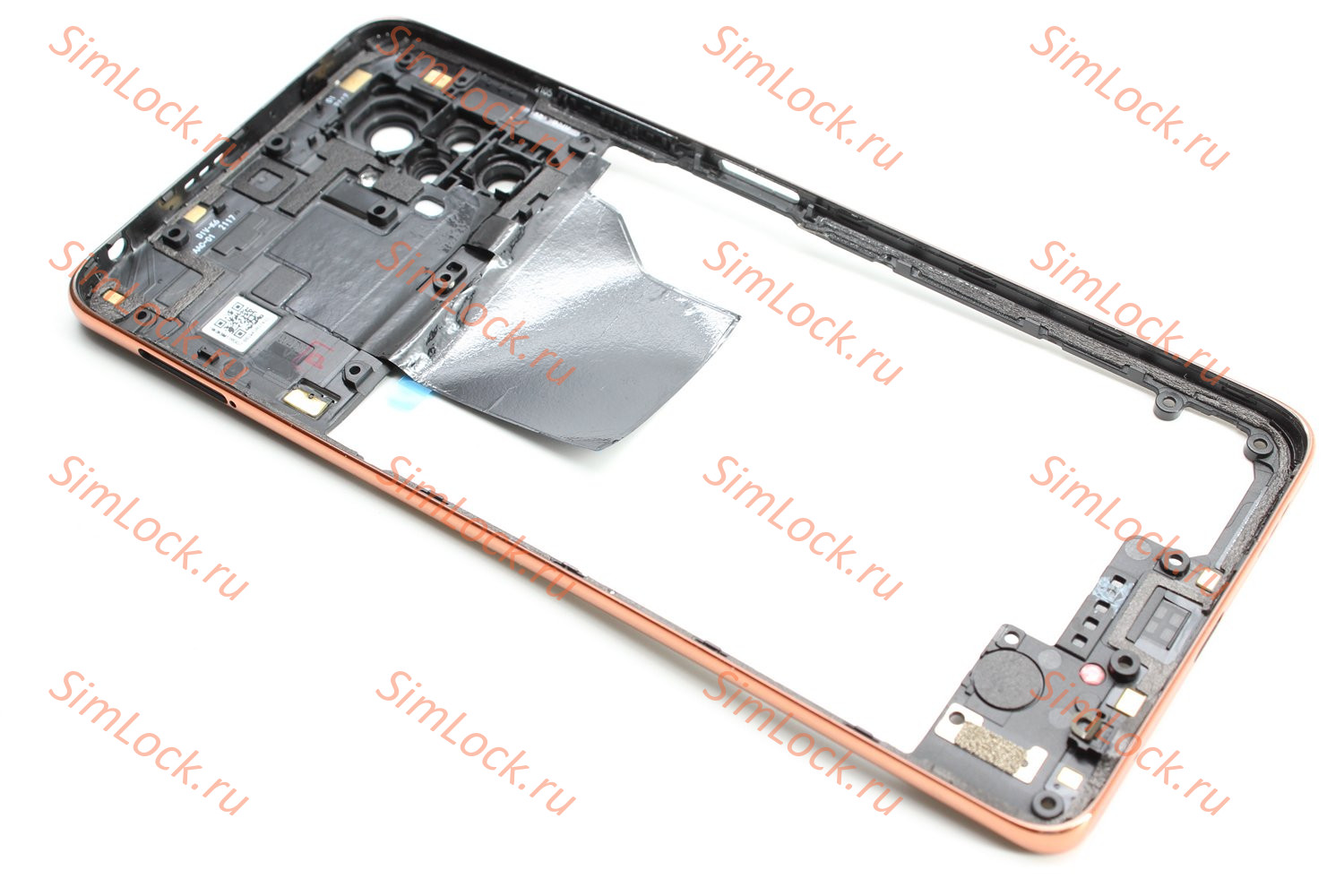 Средняя часть корпуса Xiaomi Redmi Note 10 Pro, со стеклом камеры, бронза (золото), К-1