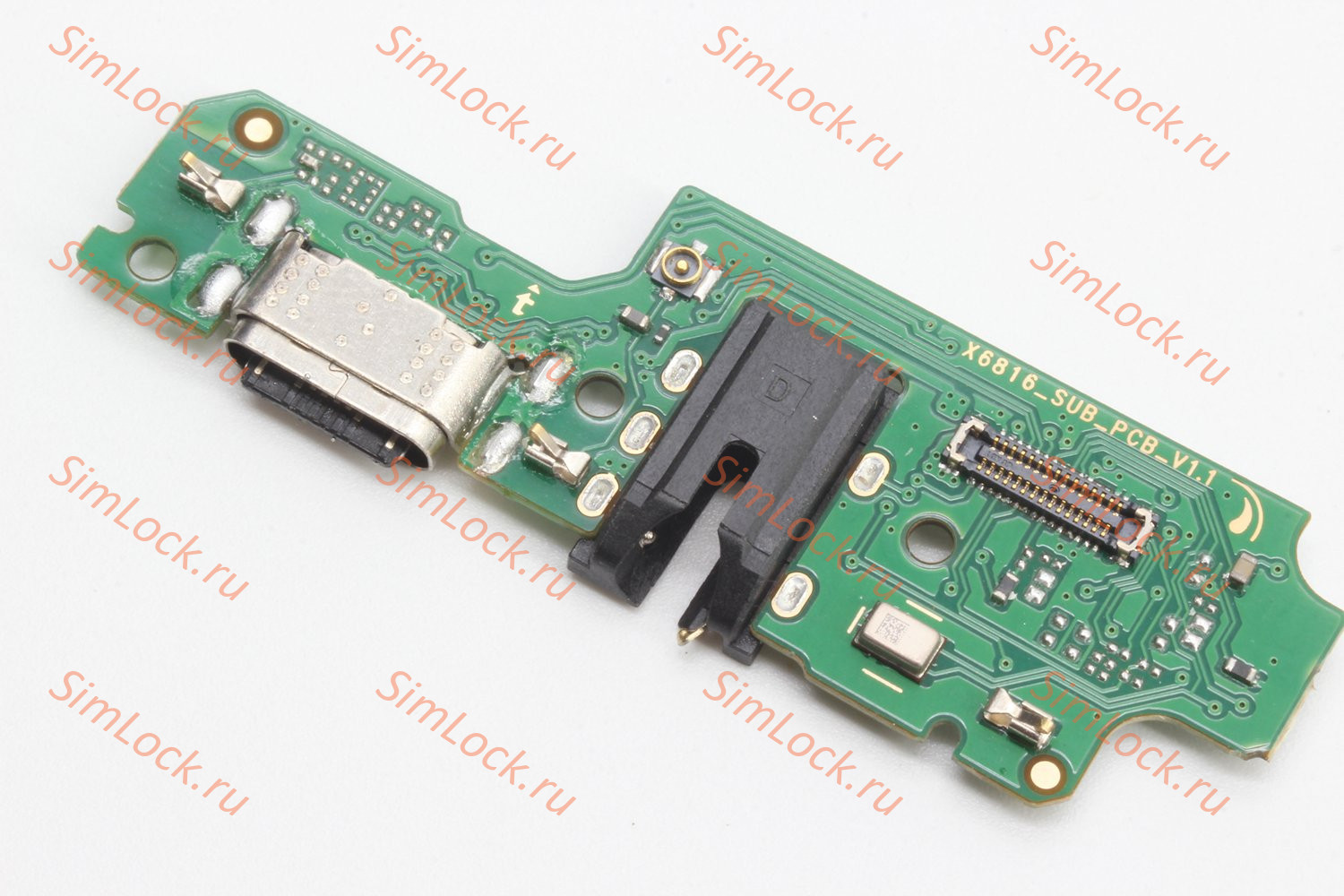 Нижняя плата (шлейф) Infinix Hot 12 Play (X6816D) с разъемом зарядки, К-3