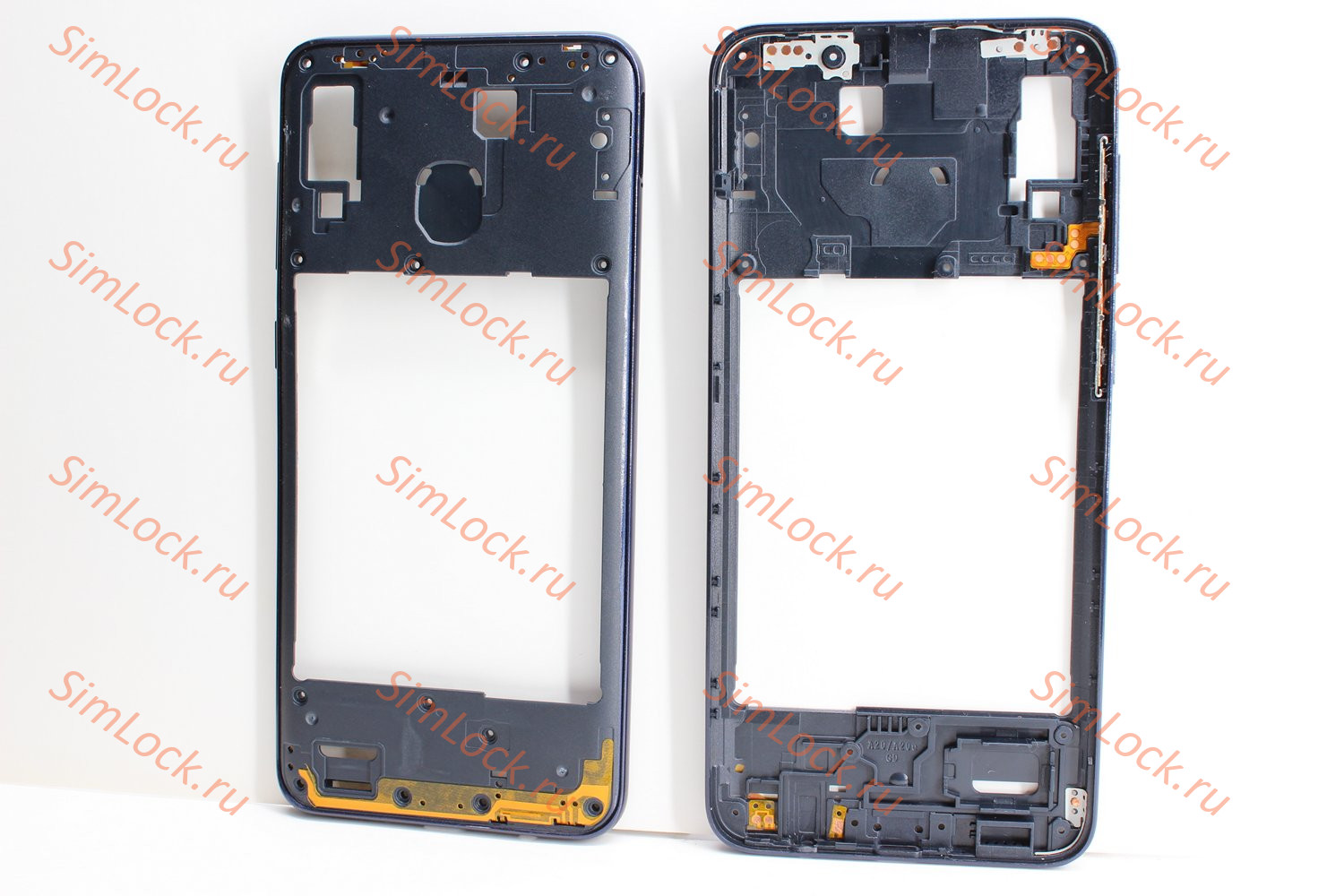 Средняя часть корпуса Samsung A205 Galaxy A20, синий, К-2