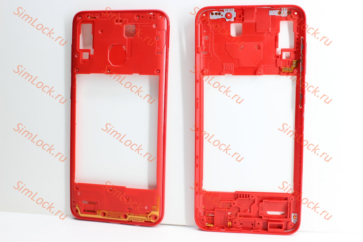 Средняя часть корпуса Samsung A205 Galaxy A20, красный, К-2