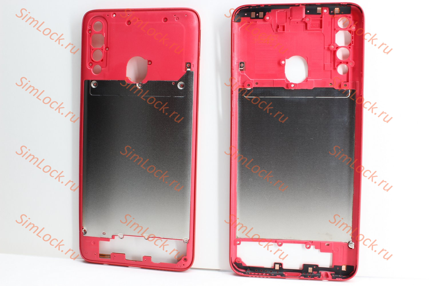 Средняя часть корпуса Samsung A207 Galaxy A20s, красный, К-2