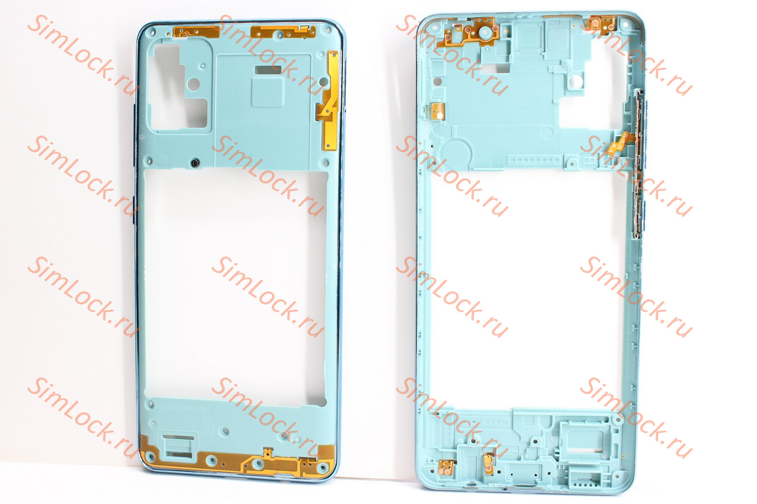 Средняя часть корпуса Samsung A515 Galaxy A51, голубой, К-2