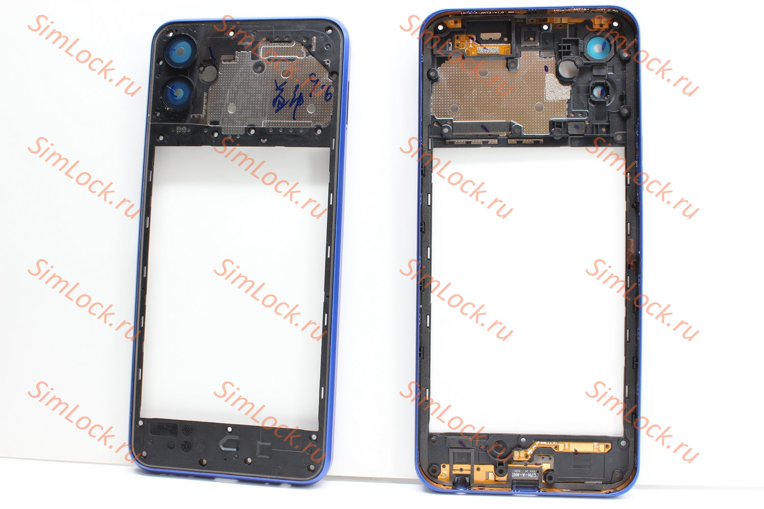 Средняя часть корпуса Tecno Pova 4 (LG7n), синий, оригинал