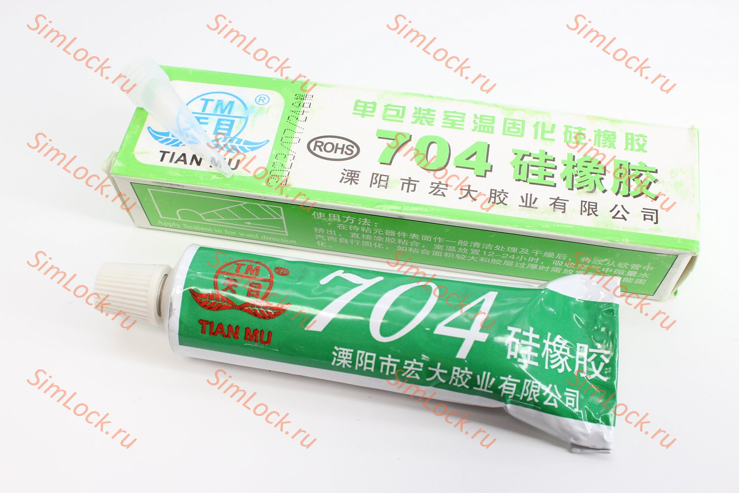 Клей герметик Tian Mu 704 силиконовый с дозатором, -60 +250 С, водостойкий, 45г, черный