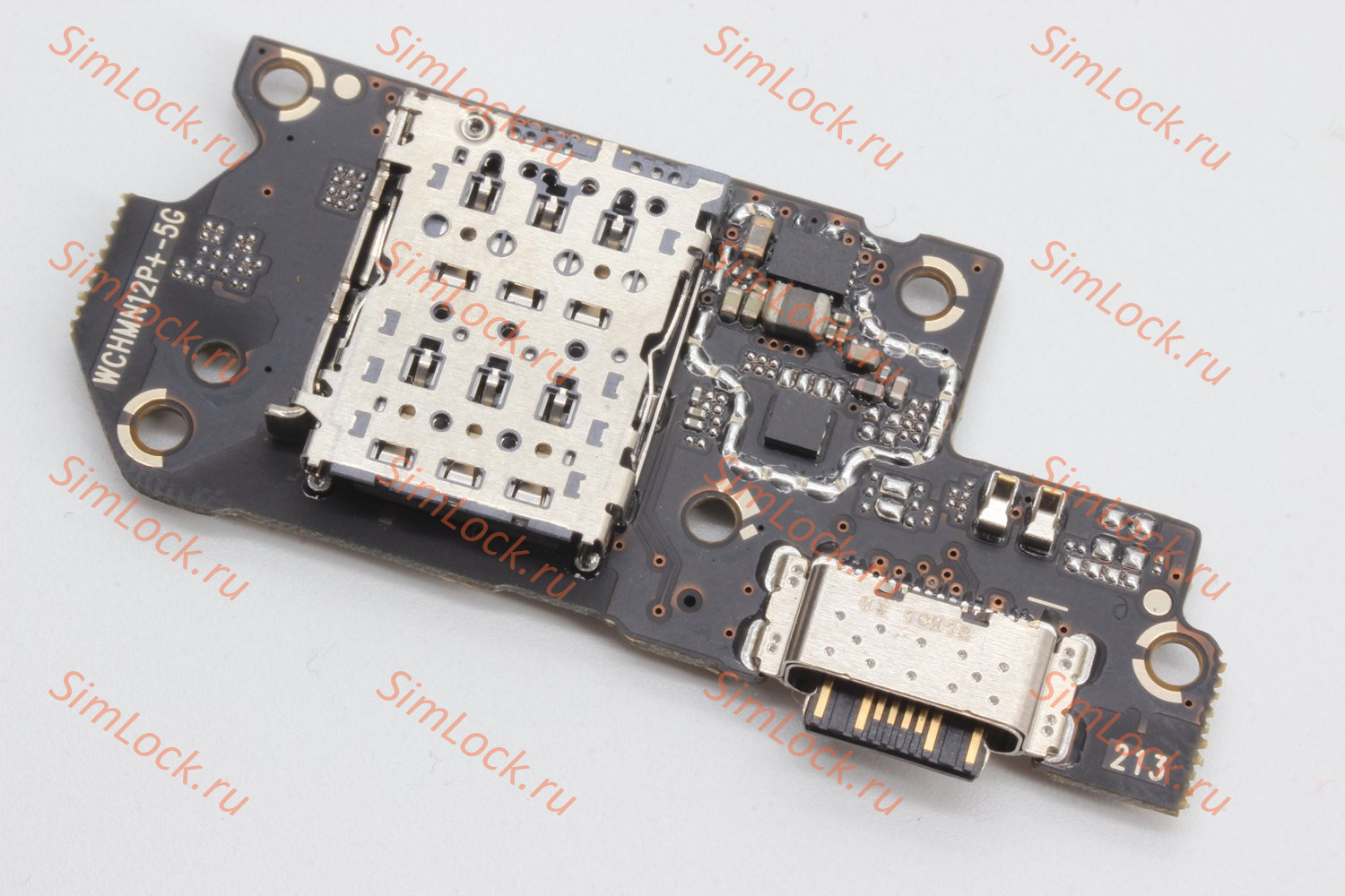 Нижняя плата (шлейф) Xiaomi Redmi Note 12 Pro+ Plus 5G с разъемом зарядки и считывателем SIM, К-2