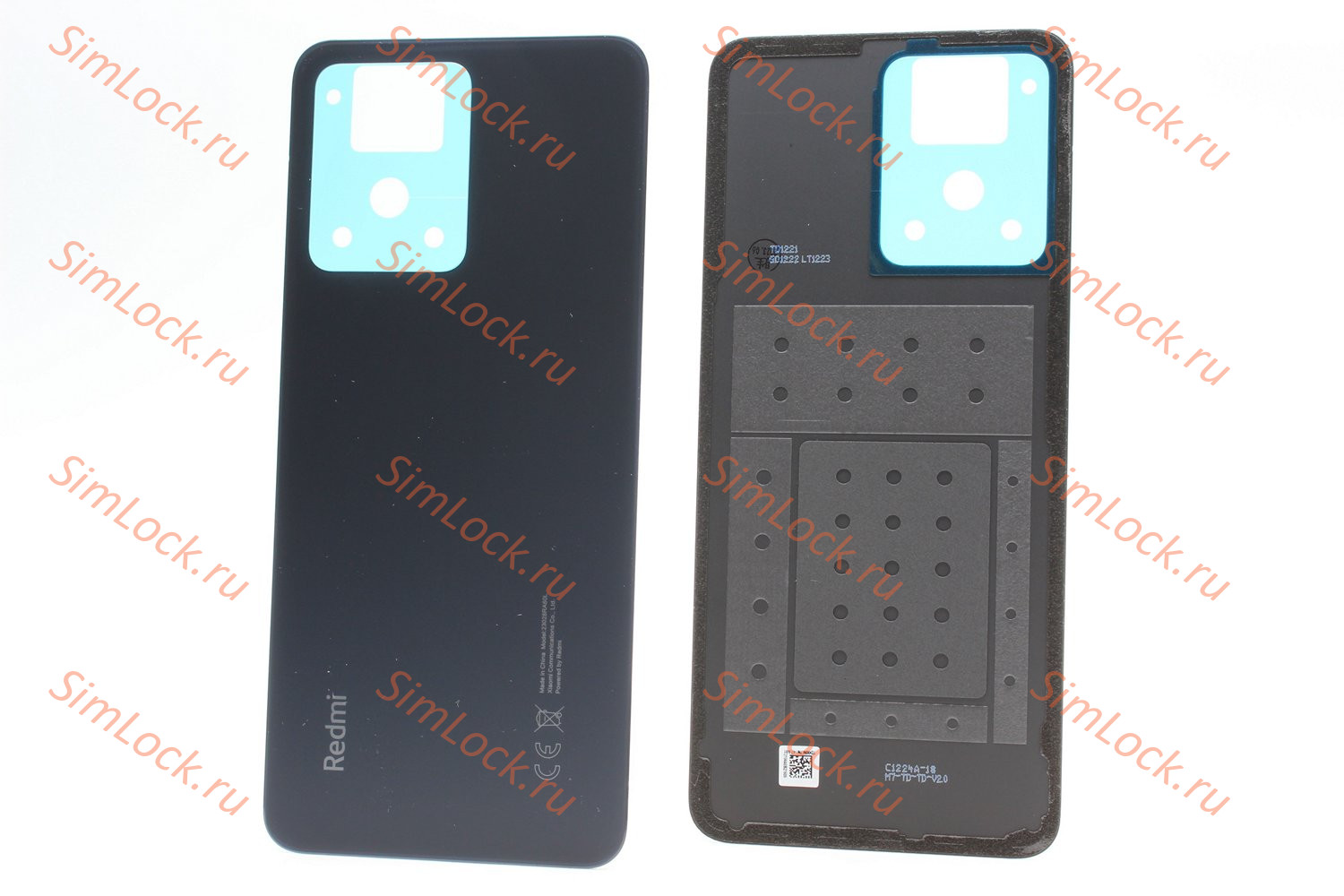 Задняя крышка Xiaomi Redmi Note 12 4G (23021RAA2Y), черный, оригинал