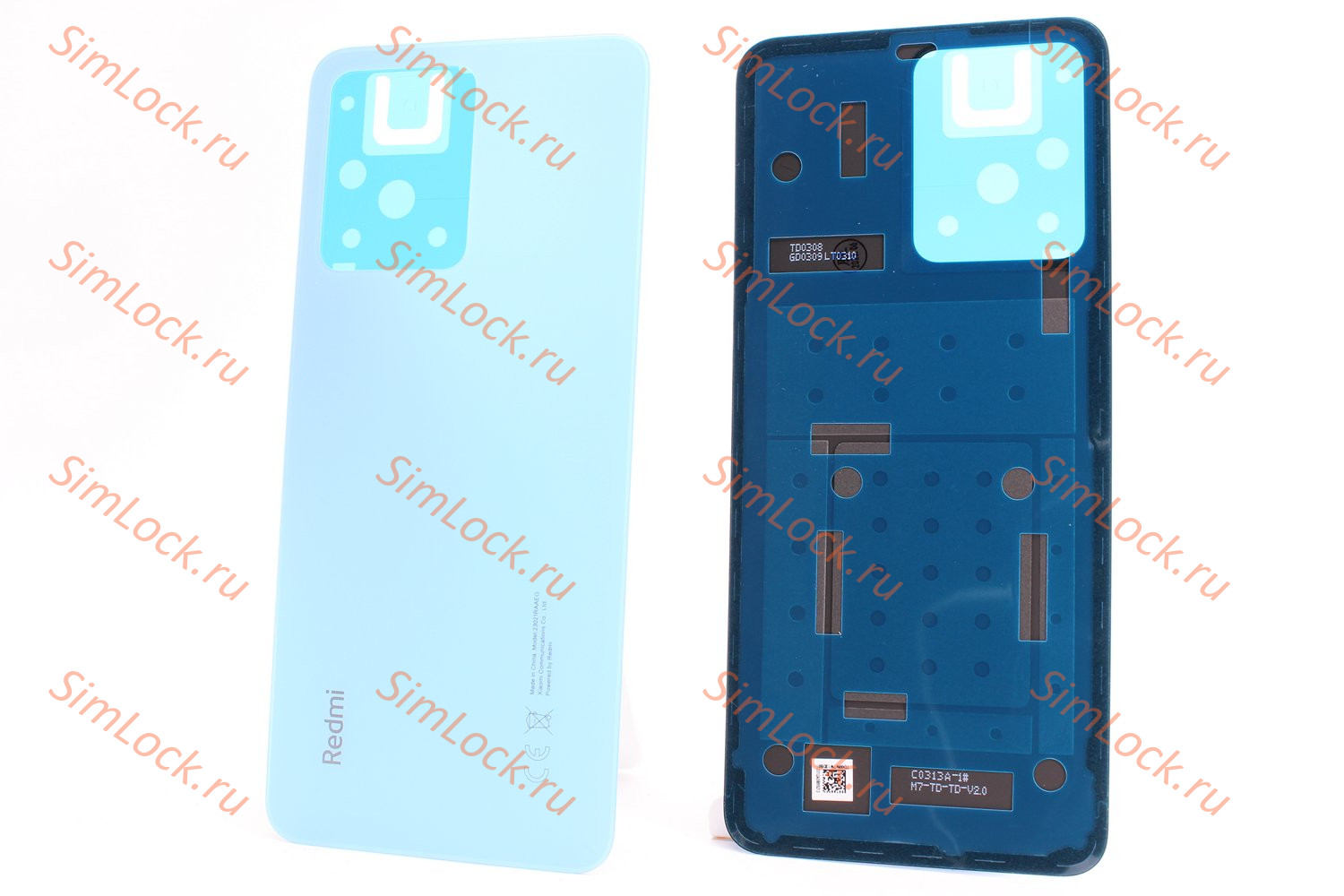 Задняя крышка Xiaomi Redmi Note 12 4G (23021RAA2Y), голубой, оригинал