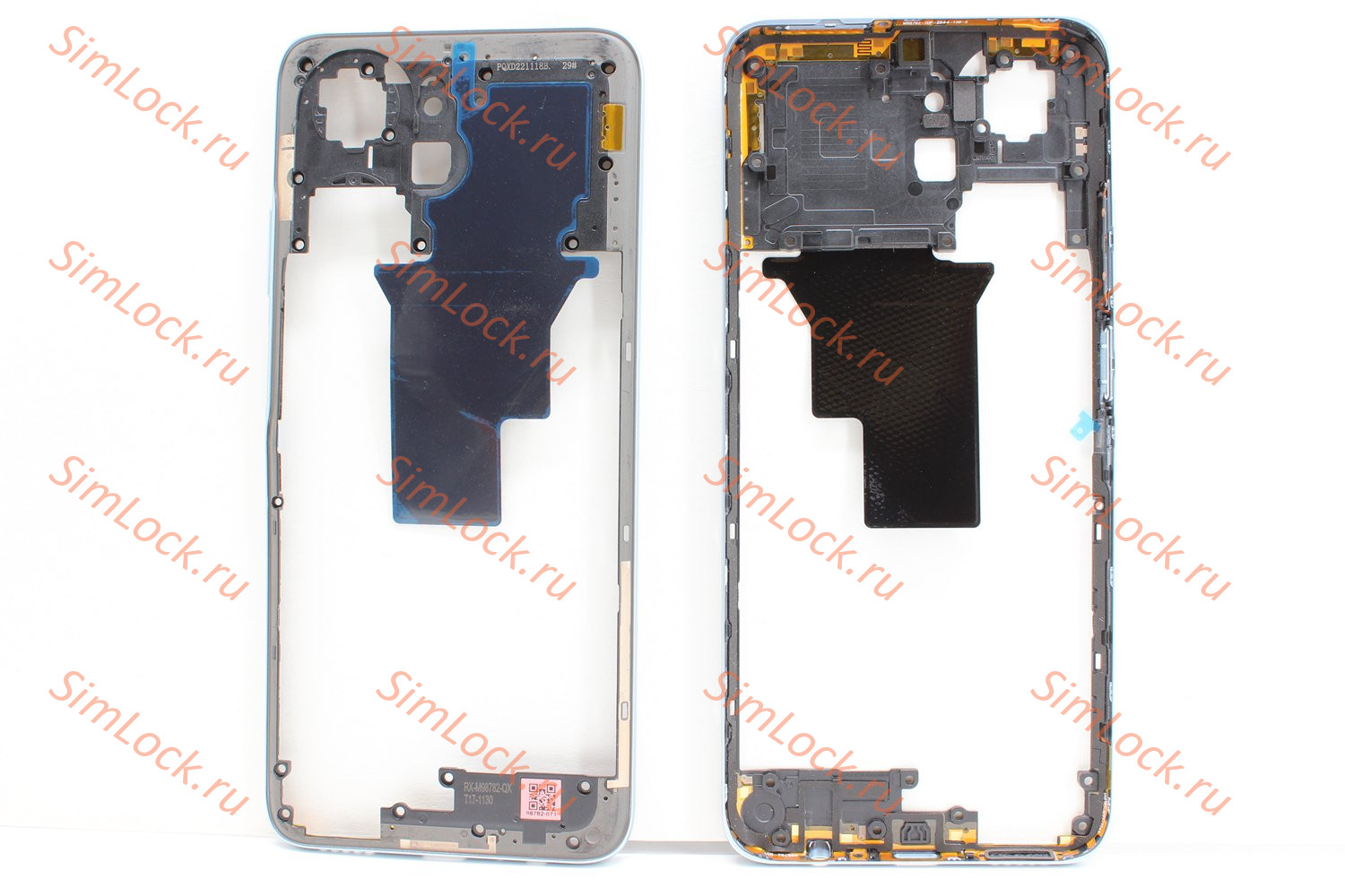 Средняя часть корпуса Honor X7a (RKY-LX1), серебро, оригинал