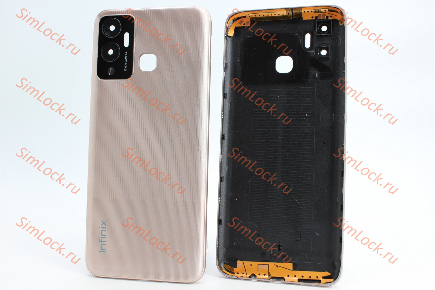 Задняя крышка Infinix Hot 12 Play (X6816D), золото, К-2